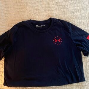 Under Armour Dark Blue Tee with Red Accents